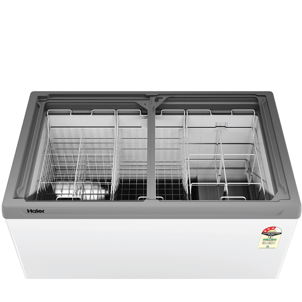 Haier 575L Glass Top Deep Freezer with LED| 2026 STAR Rating (White)